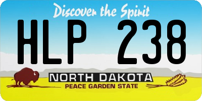ND license plate HLP238