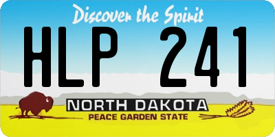 ND license plate HLP241