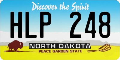ND license plate HLP248