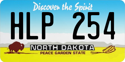 ND license plate HLP254