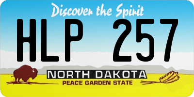 ND license plate HLP257