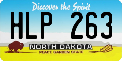 ND license plate HLP263