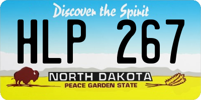 ND license plate HLP267