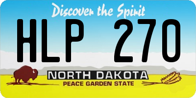 ND license plate HLP270