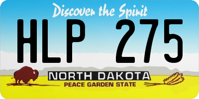 ND license plate HLP275