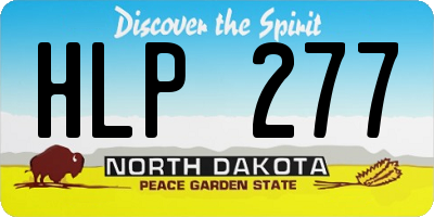 ND license plate HLP277
