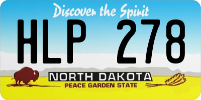 ND license plate HLP278