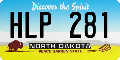 ND license plate HLP281