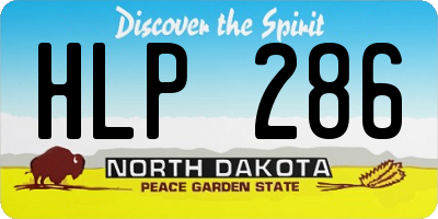 ND license plate HLP286