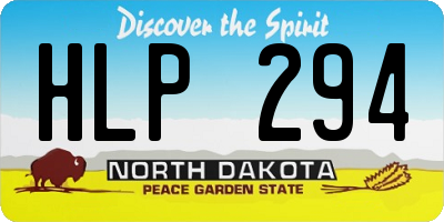 ND license plate HLP294