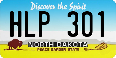 ND license plate HLP301