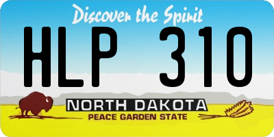 ND license plate HLP310