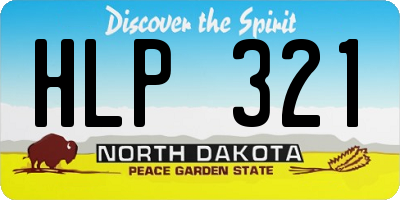 ND license plate HLP321