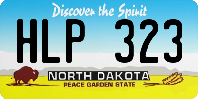 ND license plate HLP323