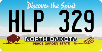 ND license plate HLP329