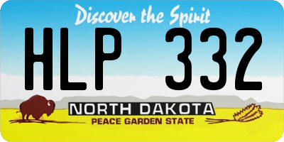 ND license plate HLP332