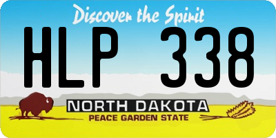 ND license plate HLP338