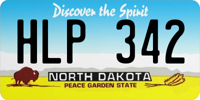 ND license plate HLP342