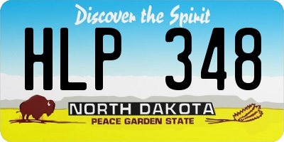 ND license plate HLP348