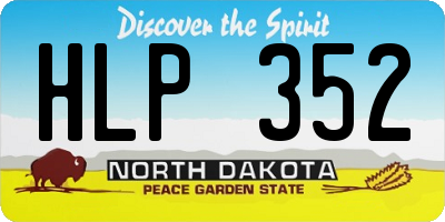ND license plate HLP352