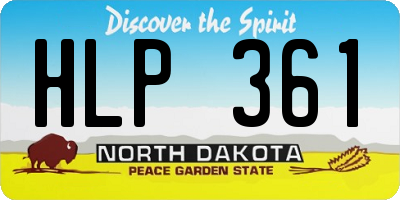 ND license plate HLP361