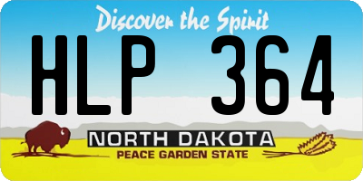 ND license plate HLP364