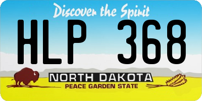 ND license plate HLP368