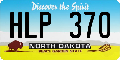 ND license plate HLP370