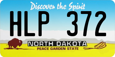ND license plate HLP372