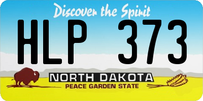 ND license plate HLP373