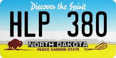 ND license plate HLP380