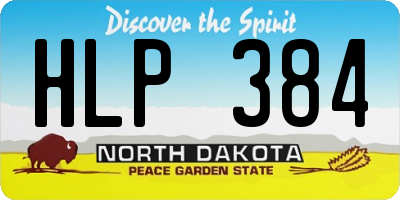 ND license plate HLP384