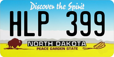 ND license plate HLP399
