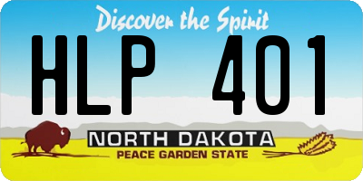 ND license plate HLP401