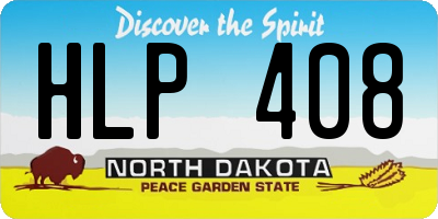ND license plate HLP408