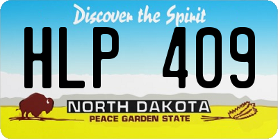 ND license plate HLP409