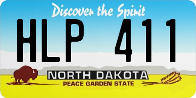 ND license plate HLP411
