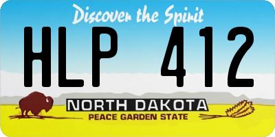 ND license plate HLP412
