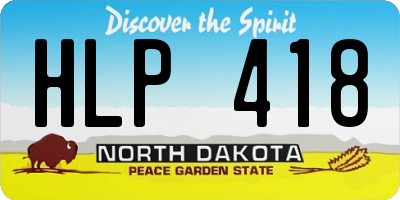 ND license plate HLP418