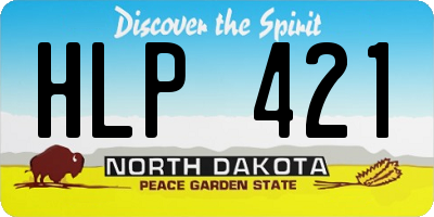 ND license plate HLP421