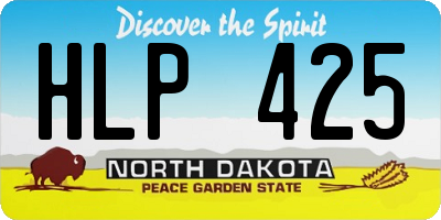 ND license plate HLP425