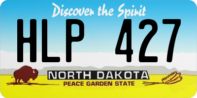 ND license plate HLP427
