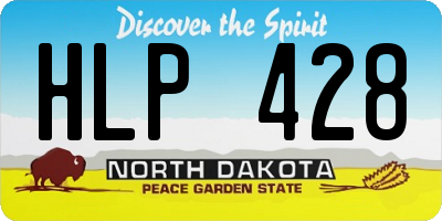 ND license plate HLP428