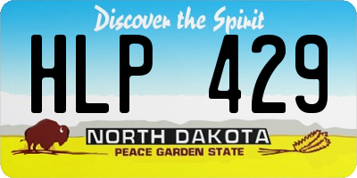 ND license plate HLP429
