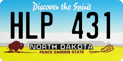 ND license plate HLP431