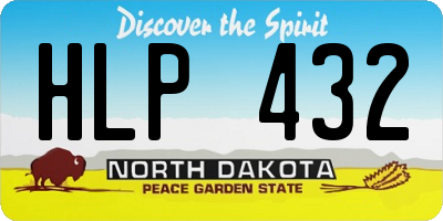 ND license plate HLP432
