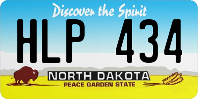 ND license plate HLP434