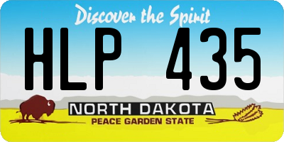 ND license plate HLP435