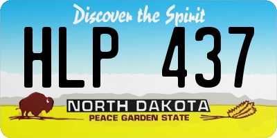 ND license plate HLP437