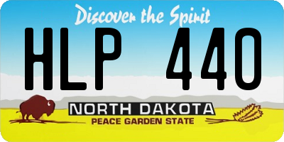 ND license plate HLP440
